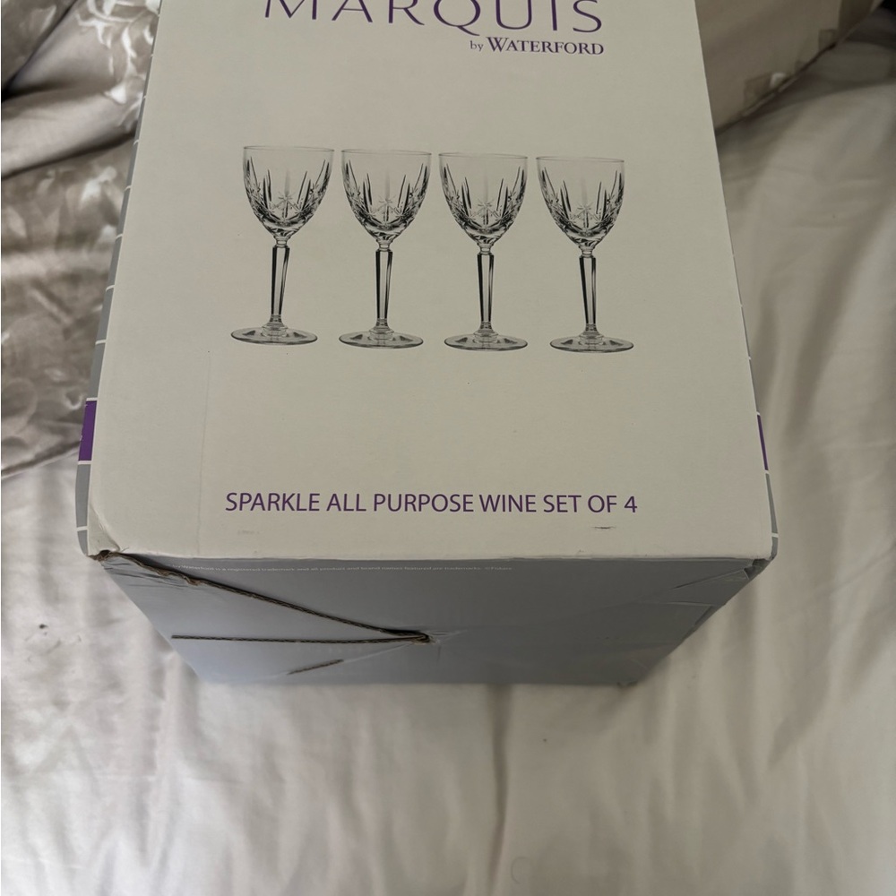 Waterford Marquis Sparkle Wine Glass Set of 4 NEW IN BOX